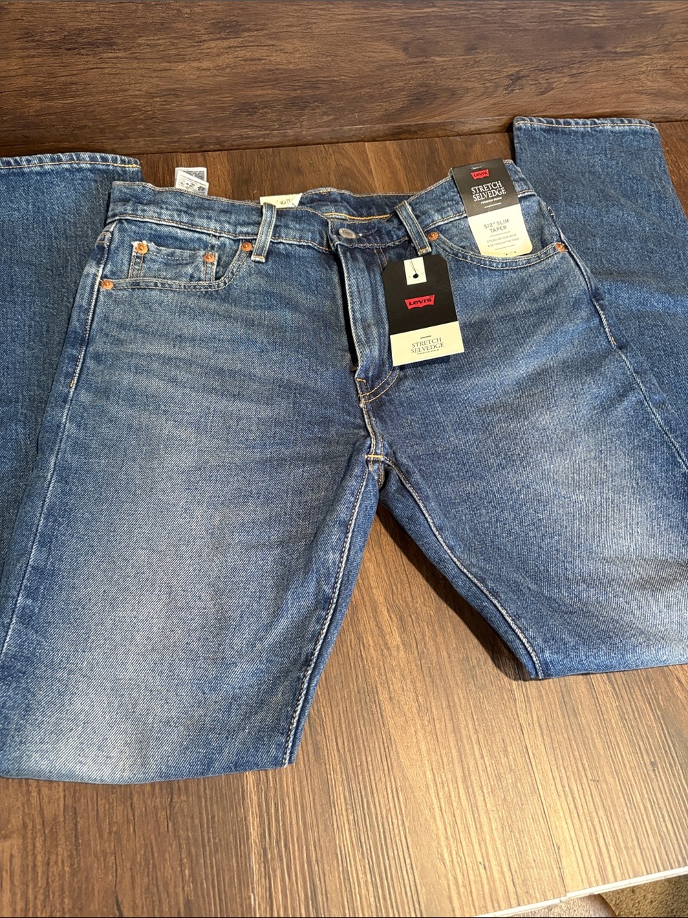 Levi's Men's Medium Blue Straight Stretch Jeans